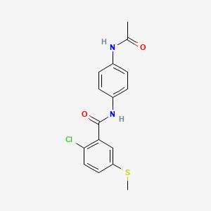 N-[4-(acetylamino)phenyl]-2-chloro-5-(methylthio)benzamide