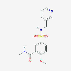 molecular formula C15H17N3O4S B5401035 2-methoxy-N-methyl-5-{[(3-pyridinylmethyl)amino]sulfonyl}benzamide 