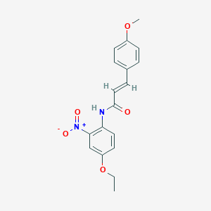 molecular formula C18H18N2O5 B5401046 N-(4-ethoxy-2-nitrophenyl)-3-(4-methoxyphenyl)acrylamide 
