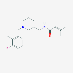 N-{[1-(3-fluoro-2,4-dimethylbenzyl)piperidin-3-yl]methyl}-3-methylbut-2-enamide