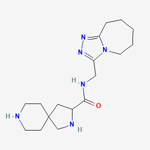 molecular formula C17H28N6O B5401096 N-(6,7,8,9-tetrahydro-5H-[1,2,4]triazolo[4,3-a]azepin-3-ylmethyl)-2,8-diazaspiro[4.5]decane-3-carboxamide dihydrochloride 