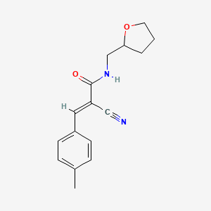 2-cyano-3-(4-methylphenyl)-N-(tetrahydro-2-furanylmethyl)acrylamide