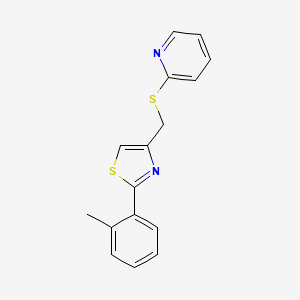 [2-(2-METHYLPHENYL)-1,3-THIAZOL-4-YL]METHYL (2-PYRIDYL) SULFIDE