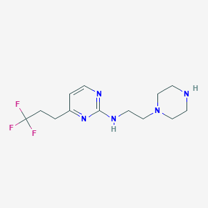 N-[2-(1-piperazinyl)ethyl]-4-(3,3,3-trifluoropropyl)-2-pyrimidinamine dihydrochloride