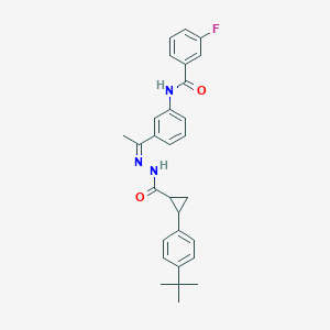 N-[3-(N-{[2-(4-tert-butylphenyl)cyclopropyl]carbonyl}ethanehydrazonoyl)phenyl]-3-fluorobenzamide