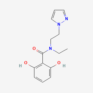 N-ethyl-2,6-dihydroxy-N-[2-(1H-pyrazol-1-yl)ethyl]benzamide