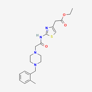 ethyl [2-({[4-(2-methylbenzyl)-1-piperazinyl]acetyl}amino)-1,3-thiazol-4-yl]acetate