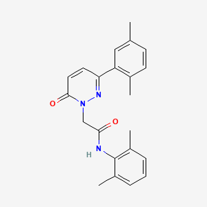 molecular formula C22H23N3O2 B5401195 N-(2,6-dimethylphenyl)-2-[3-(2,5-dimethylphenyl)-6-oxo-1(6H)-pyridazinyl]acetamide 