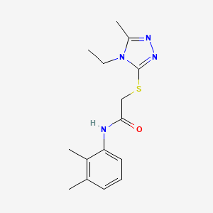 molecular formula C15H20N4OS B5401211 N-(2,3-dimethylphenyl)-2-[(4-ethyl-5-methyl-4H-1,2,4-triazol-3-yl)thio]acetamide 