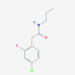 molecular formula C11H13ClFNO B5401217 2-(4-chloro-2-fluorophenyl)-N-propylacetamide 
