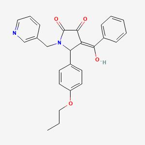 4-benzoyl-3-hydroxy-5-(4-propoxyphenyl)-1-(3-pyridinylmethyl)-1,5-dihydro-2H-pyrrol-2-one