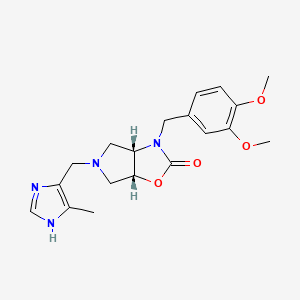 (3aS*,6aR*)-3-(3,4-dimethoxybenzyl)-5-[(4-methyl-1H-imidazol-5-yl)methyl]hexahydro-2H-pyrrolo[3,4-d][1,3]oxazol-2-one