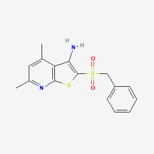 2-(benzylsulfonyl)-4,6-dimethylthieno[2,3-b]pyridin-3-amine