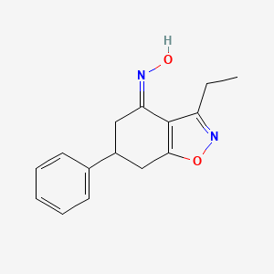 3-ethyl-6-phenyl-6,7-dihydro-1,2-benzisoxazol-4(5H)-one oxime