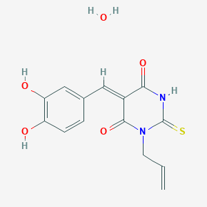 molecular formula C14H14N2O5S B5401270 1-allyl-5-(3,4-dihydroxybenzylidene)-2-thioxodihydro-4,6(1H,5H)-pyrimidinedione hydrate 