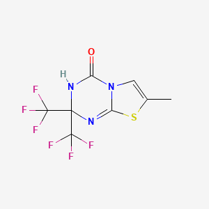 7-methyl-2,2-bis(trifluoromethyl)-2,3-dihydro-4H-[1,3]thiazolo[3,2-a][1,3,5]triazin-4-one