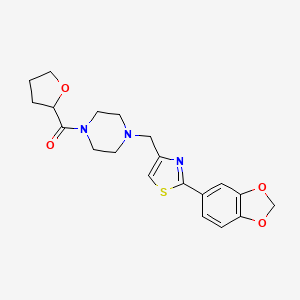 1-{[2-(1,3-benzodioxol-5-yl)-1,3-thiazol-4-yl]methyl}-4-(tetrahydro-2-furanylcarbonyl)piperazine