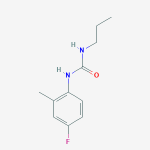 molecular formula C11H15FN2O B5401294 N-(4-fluoro-2-methylphenyl)-N'-propylurea 