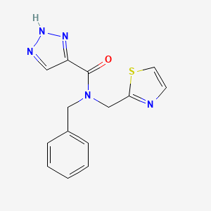 molecular formula C14H13N5OS B5401325 N-benzyl-N-(1,3-thiazol-2-ylmethyl)-1H-1,2,3-triazole-5-carboxamide 