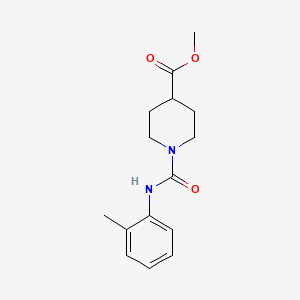 molecular formula C15H20N2O3 B5401327 methyl 1-{[(2-methylphenyl)amino]carbonyl}-4-piperidinecarboxylate 