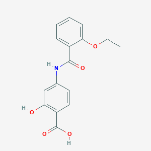 molecular formula C16H15NO5 B5401336 4-[(2-ethoxybenzoyl)amino]-2-hydroxybenzoic acid 