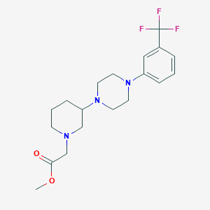 molecular formula C19H26F3N3O2 B5401347 methyl (3-{4-[3-(trifluoromethyl)phenyl]-1-piperazinyl}-1-piperidinyl)acetate dihydrochloride 