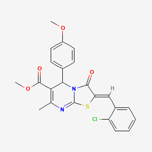 methyl 2-(2-chlorobenzylidene)-5-(4-methoxyphenyl)-7-methyl-3-oxo-2,3-dihydro-5H-[1,3]thiazolo[3,2-a]pyrimidine-6-carboxylate