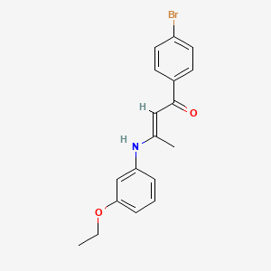 molecular formula C18H18BrNO2 B5401377 1-(4-bromophenyl)-3-[(3-ethoxyphenyl)amino]-2-buten-1-one 