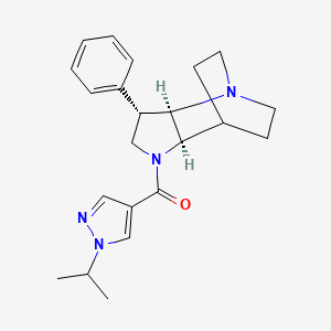 (2R*,3S*,6R*)-5-[(1-isopropyl-1H-pyrazol-4-yl)carbonyl]-3-phenyl-1,5-diazatricyclo[5.2.2.0~2,6~]undecane