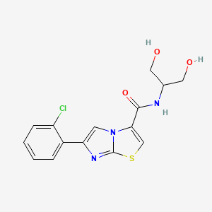 molecular formula C15H14ClN3O3S B5401398 6-(2-chlorophenyl)-N-[2-hydroxy-1-(hydroxymethyl)ethyl]imidazo[2,1-b][1,3]thiazole-3-carboxamide 