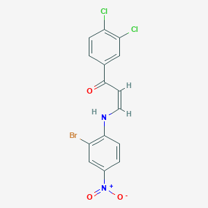 3-[(2-bromo-4-nitrophenyl)amino]-1-(3,4-dichlorophenyl)-2-propen-1-one