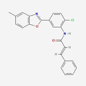 molecular formula C23H17ClN2O2 B5401421 (E)-N-[2-chloro-5-(5-methyl-1,3-benzoxazol-2-yl)phenyl]-3-phenylprop-2-enamide 