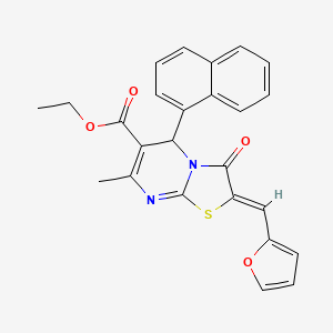 ethyl 2-(2-furylmethylene)-7-methyl-5-(1-naphthyl)-3-oxo-2,3-dihydro-5H-[1,3]thiazolo[3,2-a]pyrimidine-6-carboxylate