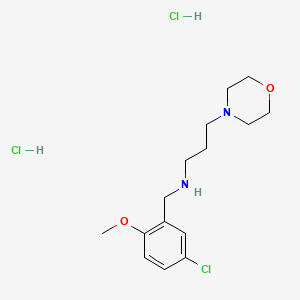 molecular formula C15H25Cl3N2O2 B5401444 N-(5-chloro-2-methoxybenzyl)-3-(4-morpholinyl)-1-propanamine dihydrochloride 