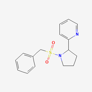 molecular formula C16H18N2O2S B5401451 2-[1-(benzylsulfonyl)-2-pyrrolidinyl]pyridine 