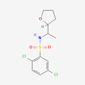 molecular formula C12H15Cl2NO3S B5401491 2,5-dichloro-N-[1-(tetrahydrofuran-2-yl)ethyl]benzenesulfonamide 