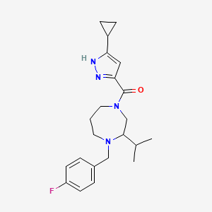 4-[(3-cyclopropyl-1H-pyrazol-5-yl)carbonyl]-1-(4-fluorobenzyl)-2-isopropyl-1,4-diazepane