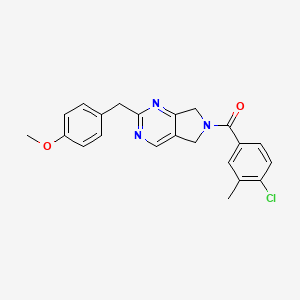 6-(4-chloro-3-methylbenzoyl)-2-(4-methoxybenzyl)-6,7-dihydro-5H-pyrrolo[3,4-d]pyrimidine