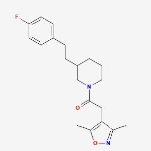 1-[(3,5-dimethyl-4-isoxazolyl)acetyl]-3-[2-(4-fluorophenyl)ethyl]piperidine