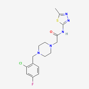 2-[4-(2-chloro-4-fluorobenzyl)-1-piperazinyl]-N-(5-methyl-1,3,4-thiadiazol-2-yl)acetamide