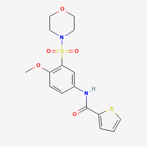 molecular formula C16H18N2O5S2 B5401557 N-[4-methoxy-3-(4-morpholinylsulfonyl)phenyl]-2-thiophenecarboxamide 