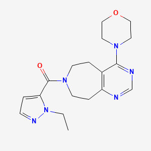 7-[(1-ethyl-1H-pyrazol-5-yl)carbonyl]-4-morpholin-4-yl-6,7,8,9-tetrahydro-5H-pyrimido[4,5-d]azepine