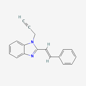 molecular formula C18H14N2 B5401580 2-(2-phenylvinyl)-1-(2-propyn-1-yl)-1H-benzimidazole 
