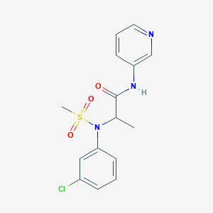 molecular formula C15H16ClN3O3S B5401592 N~2~-(3-chlorophenyl)-N~2~-(methylsulfonyl)-N~1~-pyridin-3-ylalaninamide 