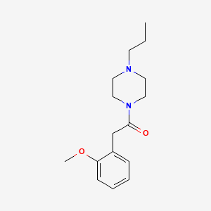 molecular formula C16H24N2O2 B5401596 1-[(2-methoxyphenyl)acetyl]-4-propylpiperazine 