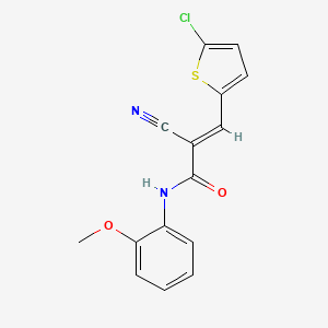 molecular formula C15H11ClN2O2S B5401600 3-(5-chloro-2-thienyl)-2-cyano-N-(2-methoxyphenyl)acrylamide 