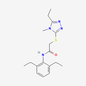 N-(2,6-diethylphenyl)-2-[(5-ethyl-4-methyl-4H-1,2,4-triazol-3-yl)thio]acetamide