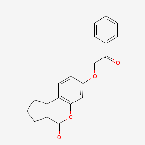 molecular formula C20H16O4 B5401633 7-(2-oxo-2-phenylethoxy)-2,3-dihydrocyclopenta[c]chromen-4(1H)-one 