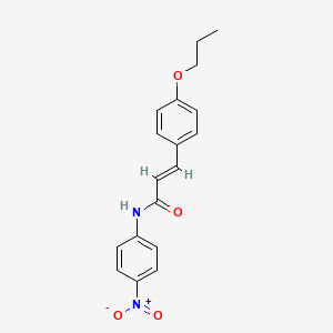 molecular formula C18H18N2O4 B5401635 N-(4-nitrophenyl)-3-(4-propoxyphenyl)acrylamide 
