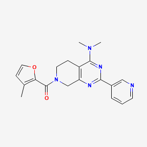 molecular formula C20H21N5O2 B5401710 N,N-dimethyl-7-(3-methyl-2-furoyl)-2-pyridin-3-yl-5,6,7,8-tetrahydropyrido[3,4-d]pyrimidin-4-amine 